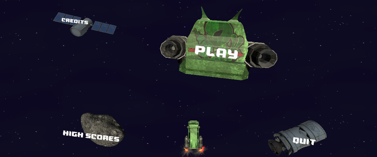 Main menu showing 3D UI