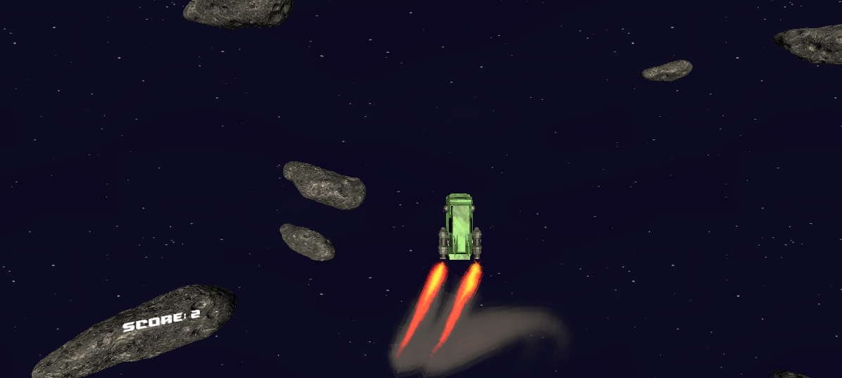 The jalopy ship in debris field